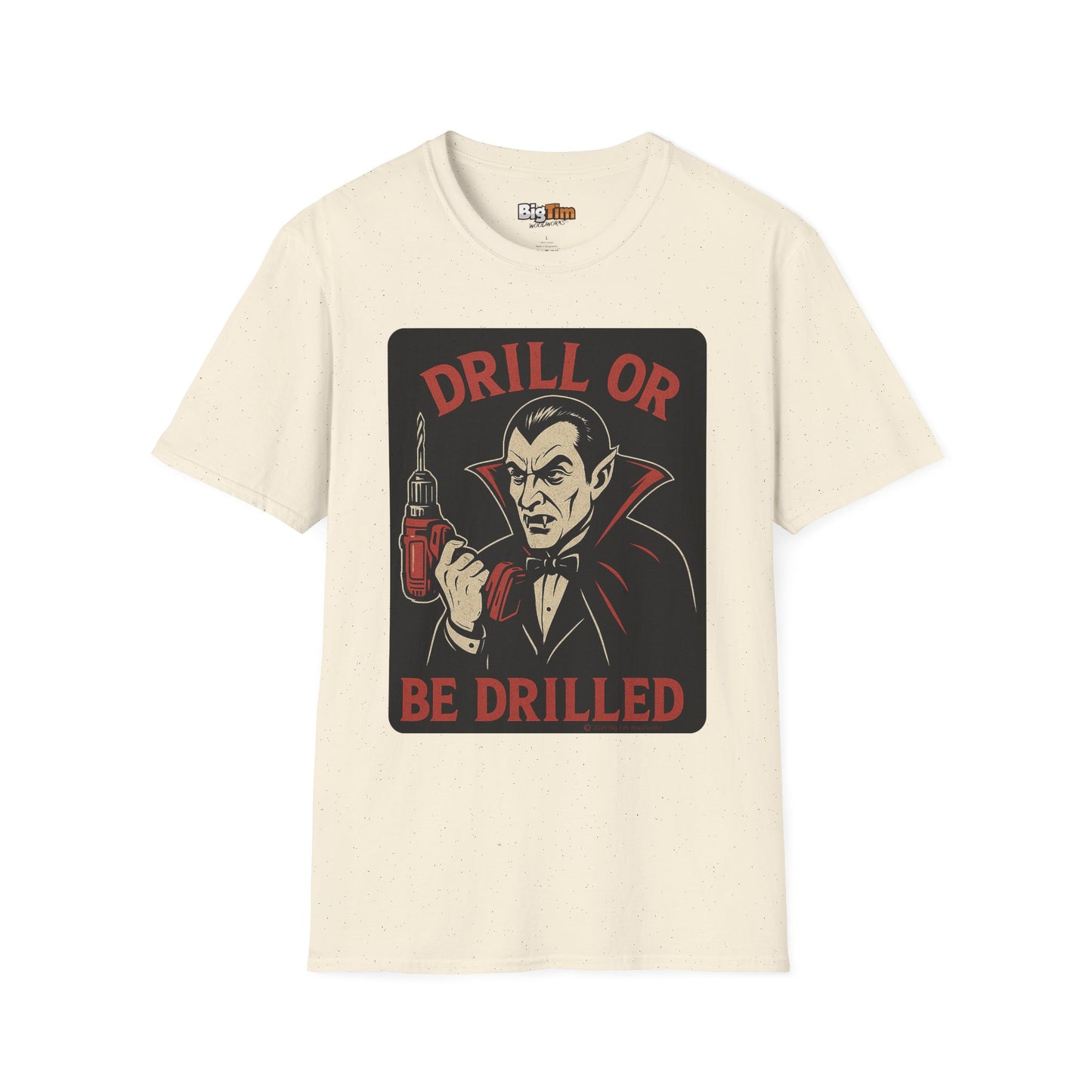 Funny Vampire Drill T-Shirt, Halloween Costume Tee, Unisex Graphic Shirt, Gift for Men & Women, Spooky Party Top