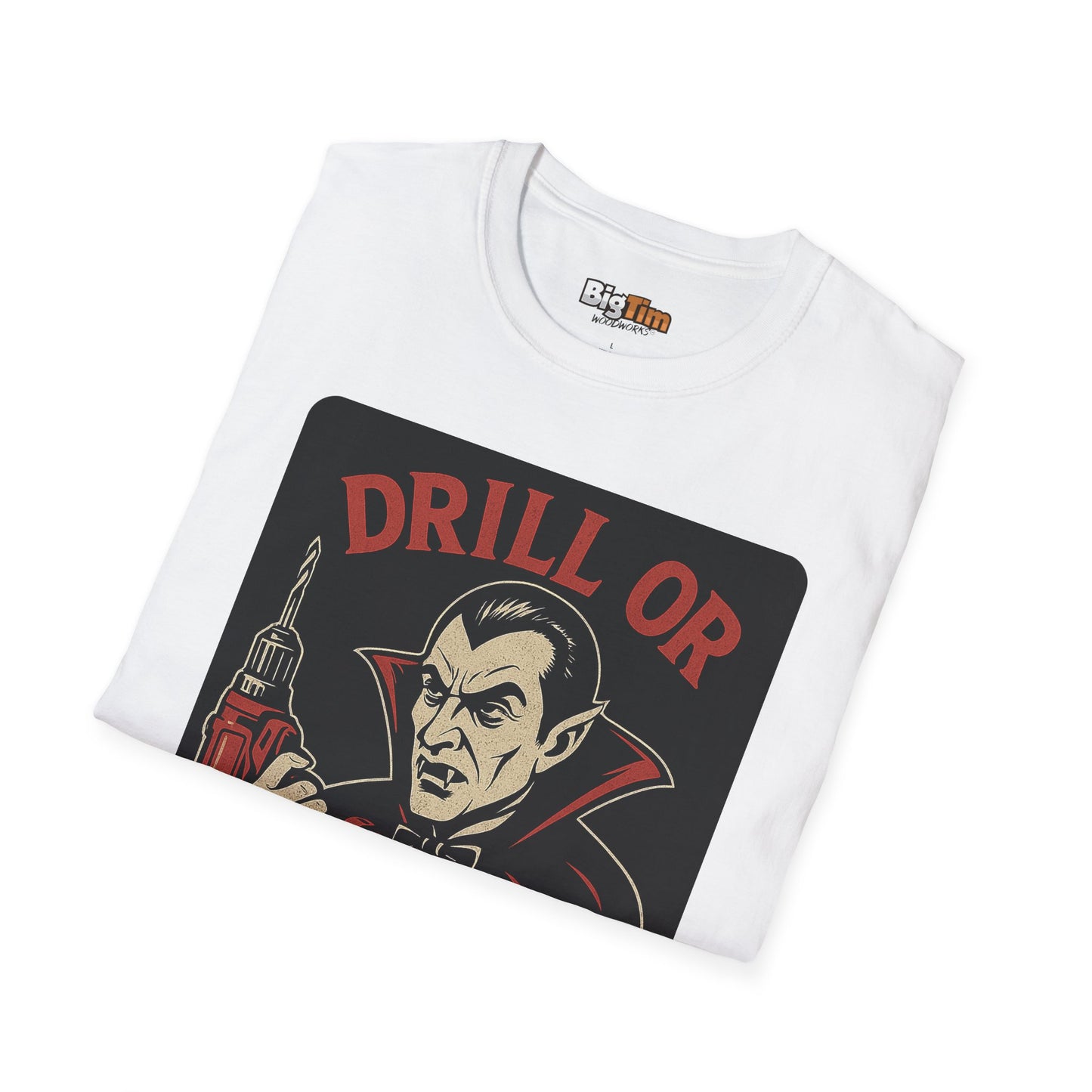 Funny Vampire Drill T-Shirt, Halloween Costume Tee, Unisex Graphic Shirt, Gift for Men & Women, Spooky Party Top