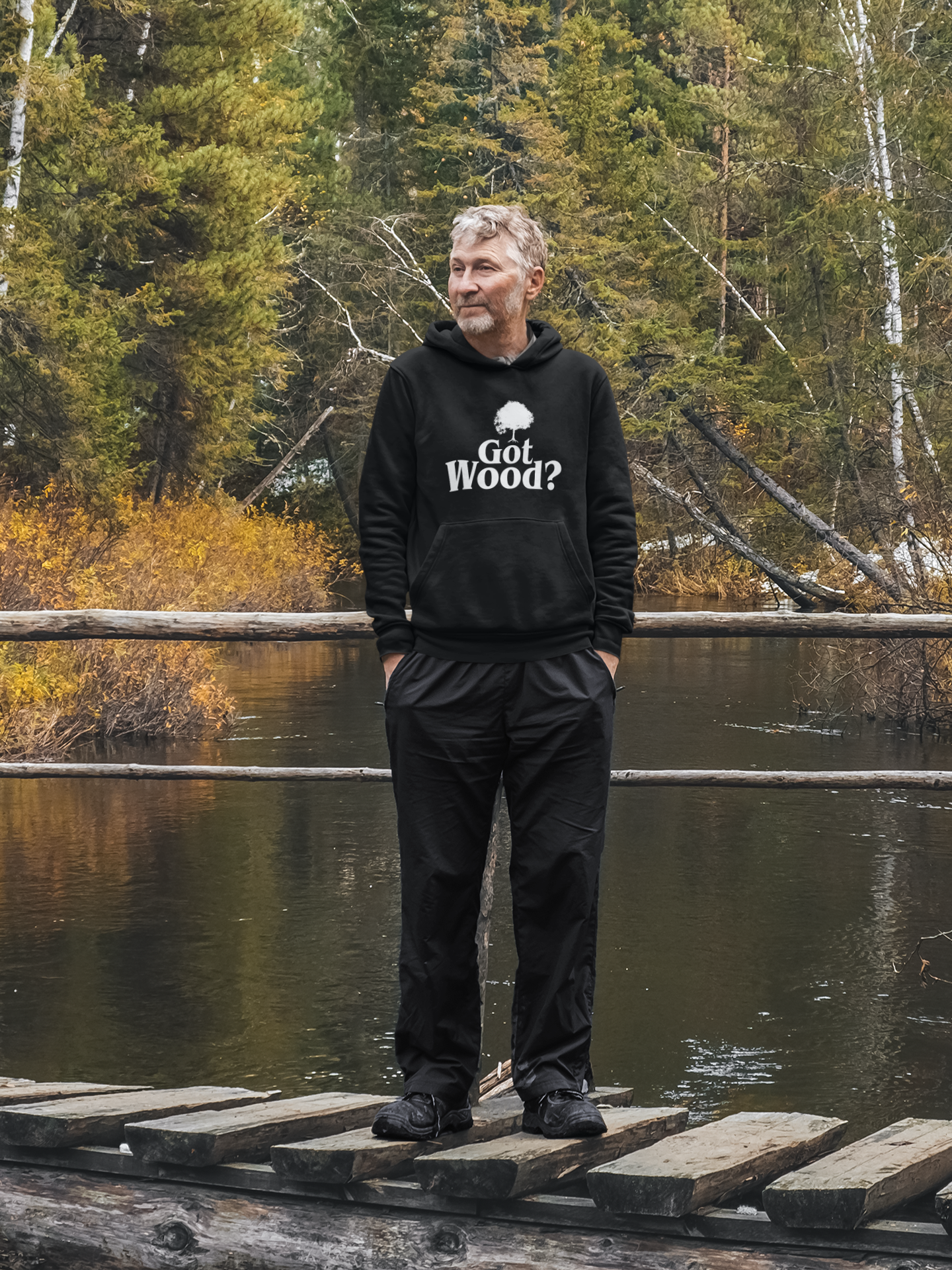 Funny 'Got Wood?' Hooded Sweatshirt - Perfect for Woodworkers and Carpenters