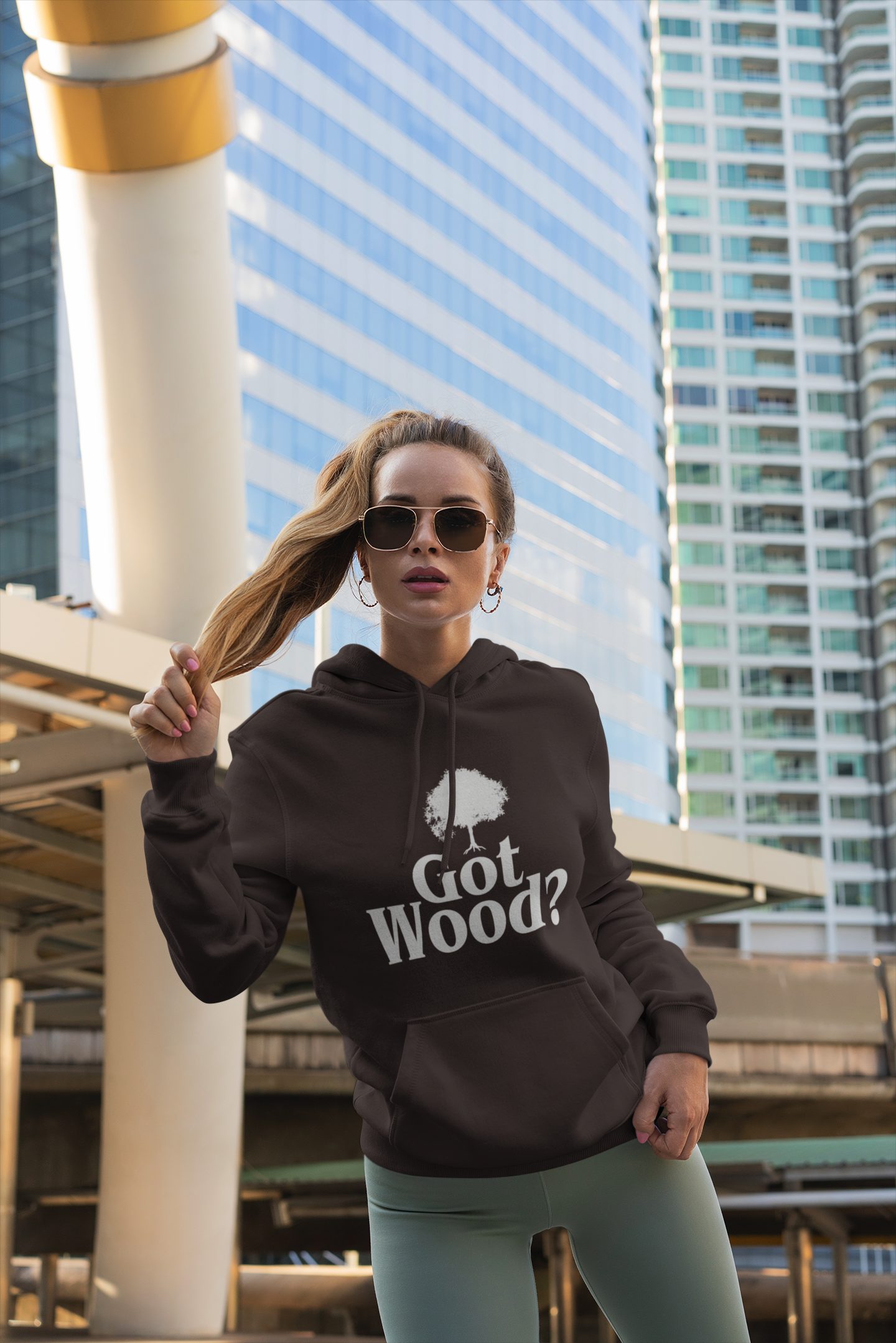 Funny 'Got Wood?' Hooded Sweatshirt - Perfect for Woodworkers and Carpenters