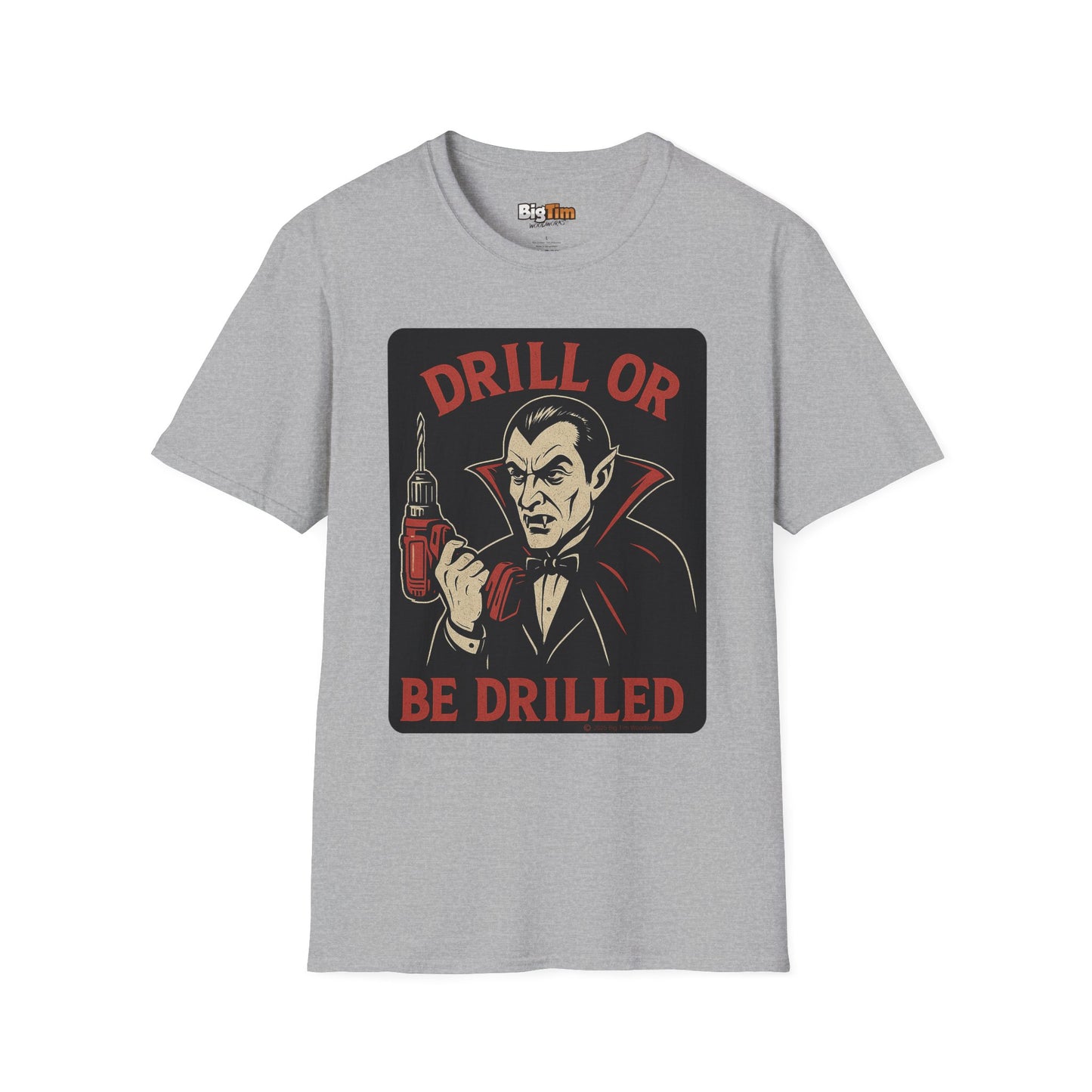 Funny Vampire Drill T-Shirt, Halloween Costume Tee, Unisex Graphic Shirt, Gift for Men & Women, Spooky Party Top