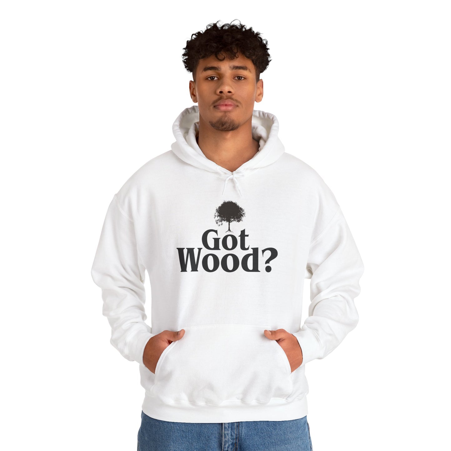 Funny 'Got Wood?' Hooded Sweatshirt - Perfect for Woodworkers and Carpenters