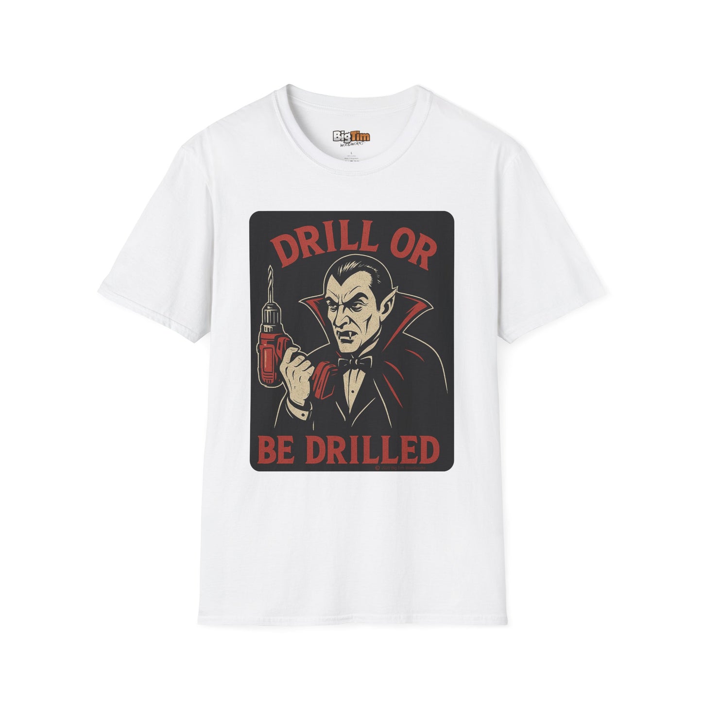 Funny Vampire Drill T-Shirt, Halloween Costume Tee, Unisex Graphic Shirt, Gift for Men & Women, Spooky Party Top