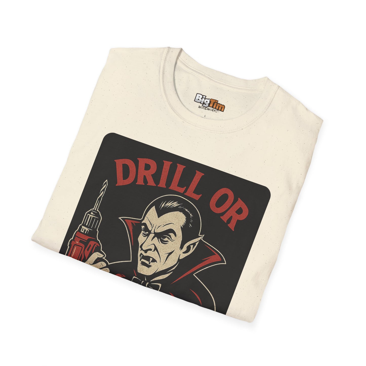 Funny Vampire Drill T-Shirt, Halloween Costume Tee, Unisex Graphic Shirt, Gift for Men & Women, Spooky Party Top