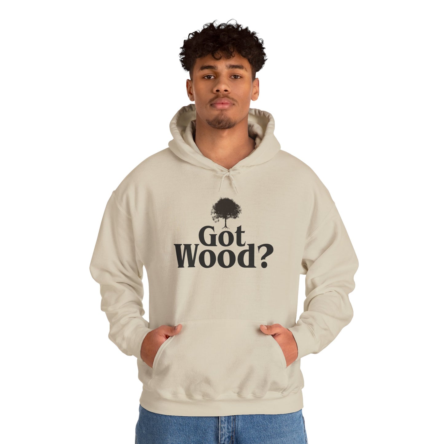 Funny 'Got Wood?' Hooded Sweatshirt - Perfect for Woodworkers and Carpenters