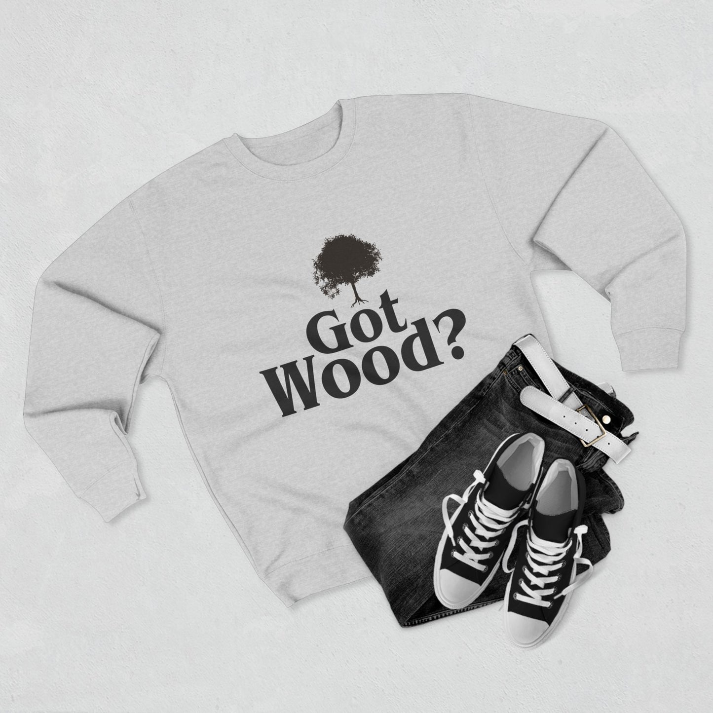 Woodworker Crewneck Sweatshirt - 'Got Wood' Design