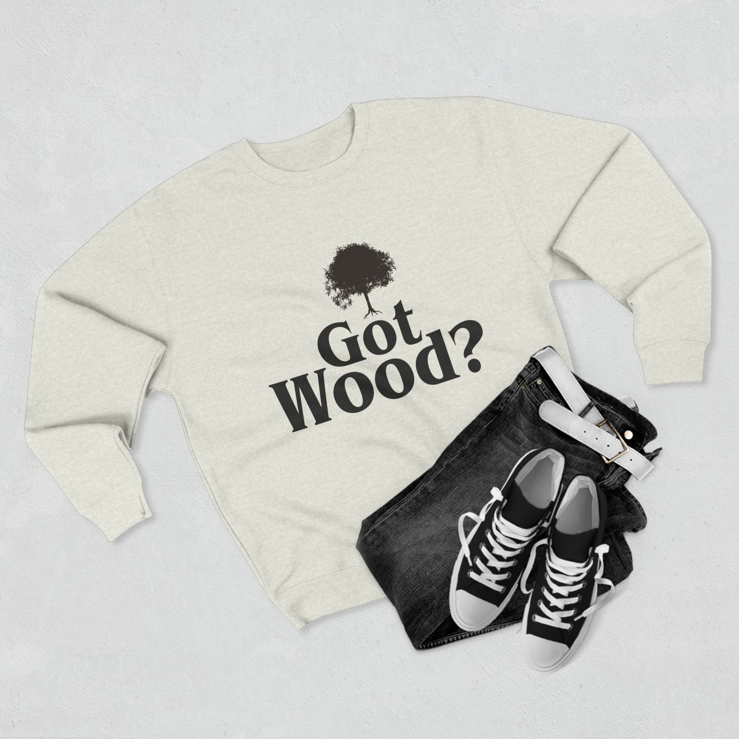 Woodworker Crewneck Sweatshirt - 'Got Wood' Design