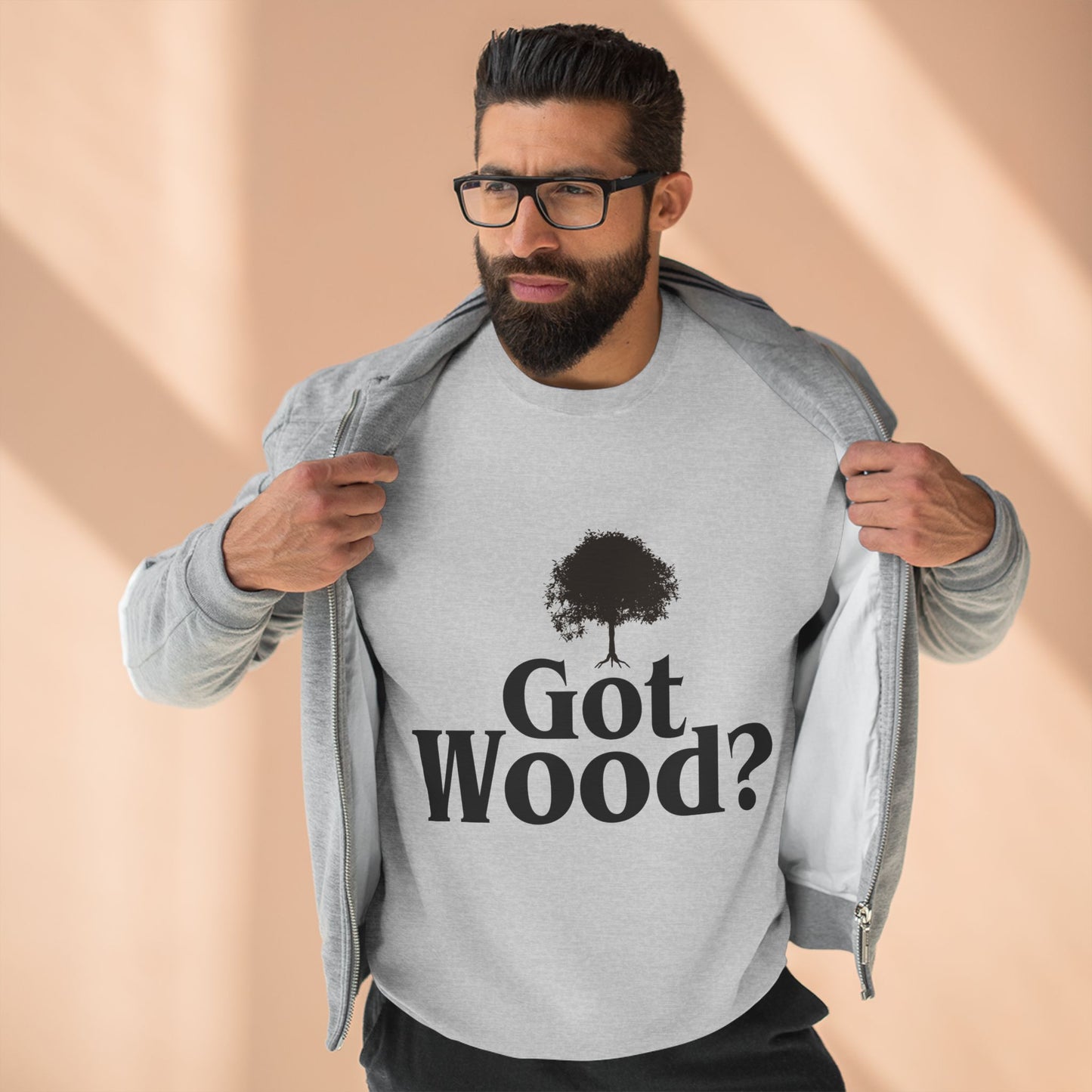 Woodworker Crewneck Sweatshirt - 'Got Wood' Design