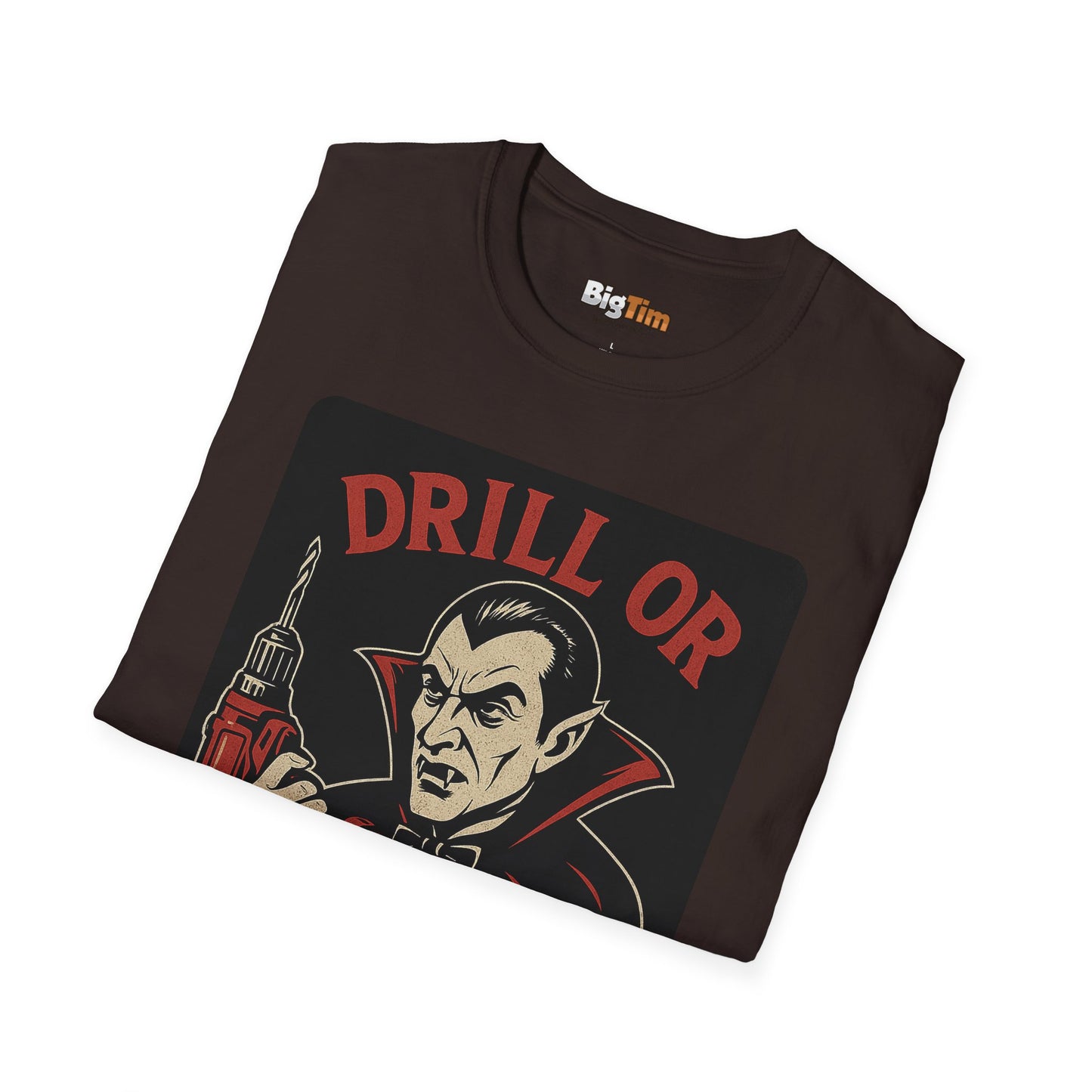 Funny Vampire Drill T-Shirt, Halloween Costume Tee, Unisex Graphic Shirt, Gift for Men & Women, Spooky Party Top