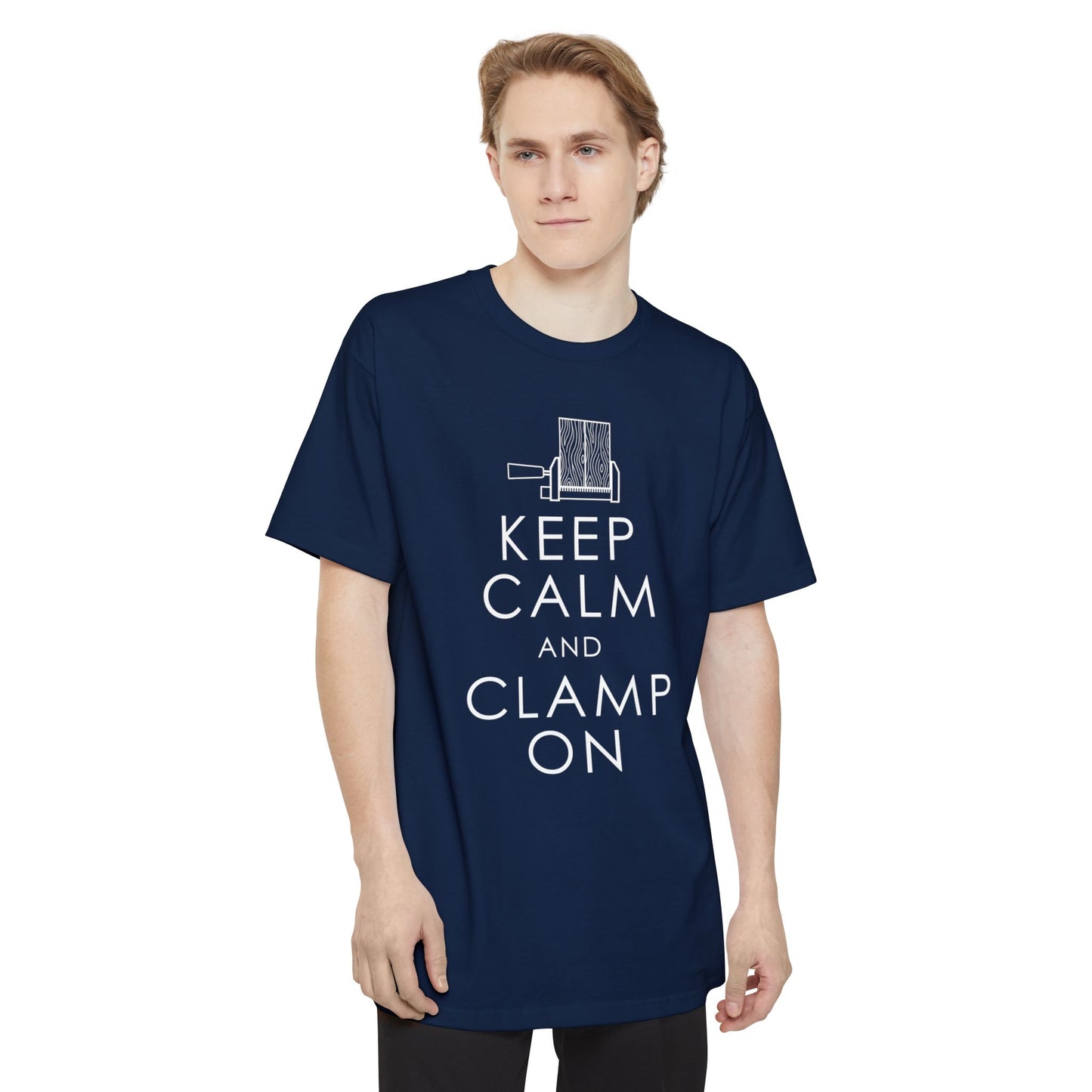 T-Shirt Funny Woodworkers Shirt - Keep Calm and Clamp On