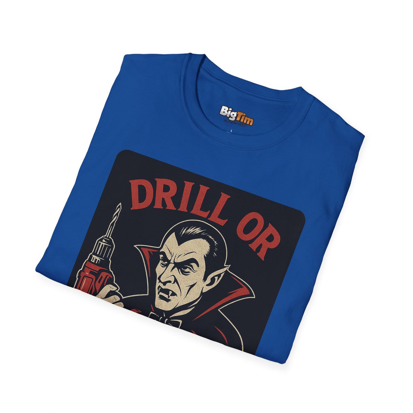 Funny Vampire Drill T-Shirt, Halloween Costume Tee, Unisex Graphic Shirt, Gift for Men & Women, Spooky Party Top