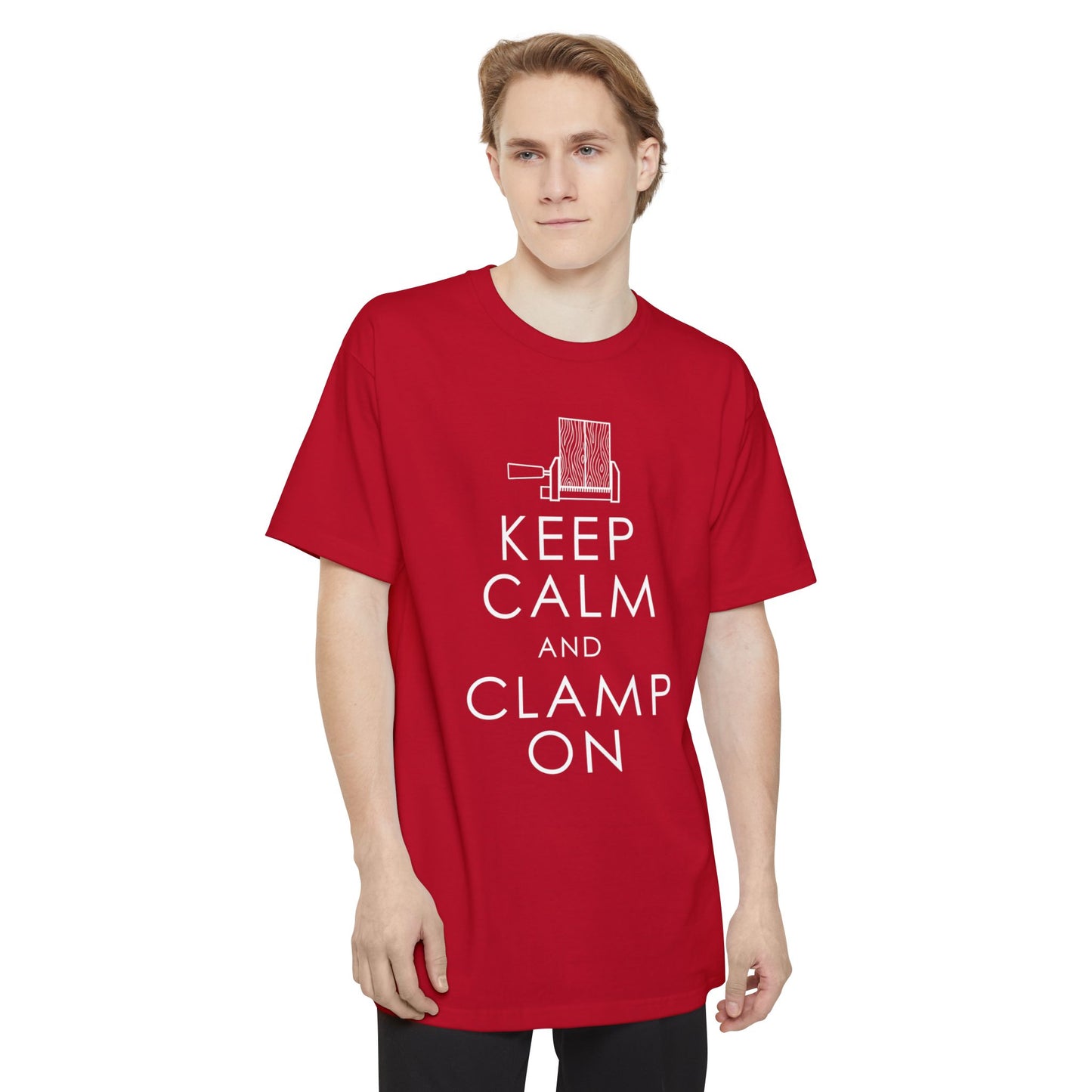 T-Shirt Funny Woodworkers Shirt - Keep Calm and Clamp On