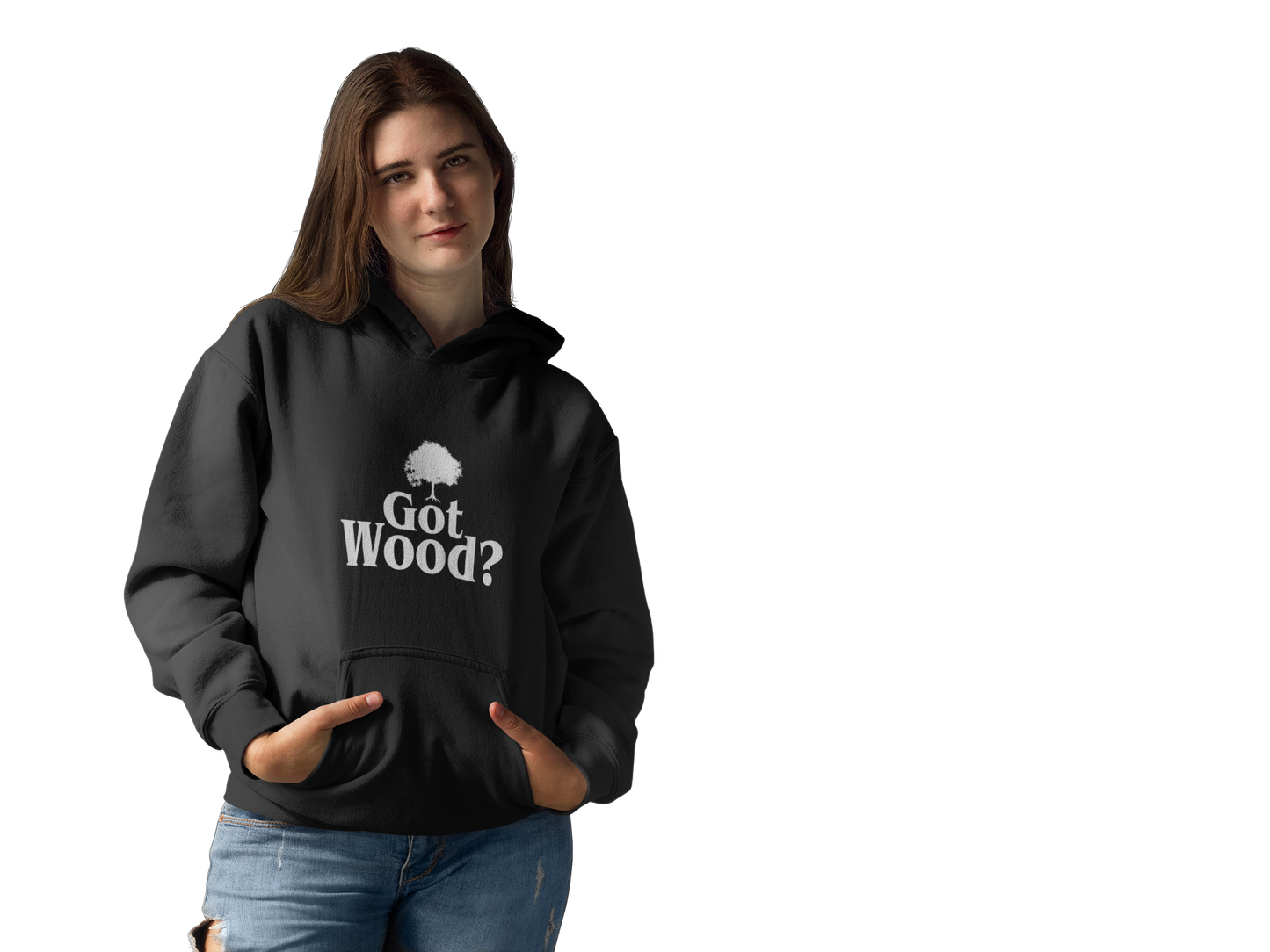 Funny 'Got Wood?' Hooded Sweatshirt - Perfect for Woodworkers and Carpenters