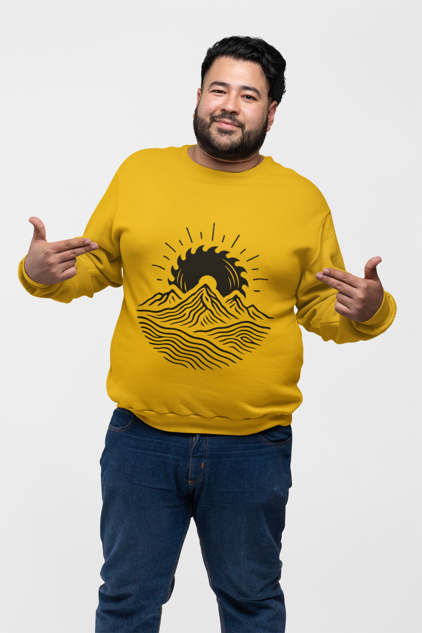 Mountain Sunrise Crewneck Sweatshirt, Cozy Mountain Vibes Pullover, Gifts for Nature Lovers, Adventure Apparel, Hiking Outfit