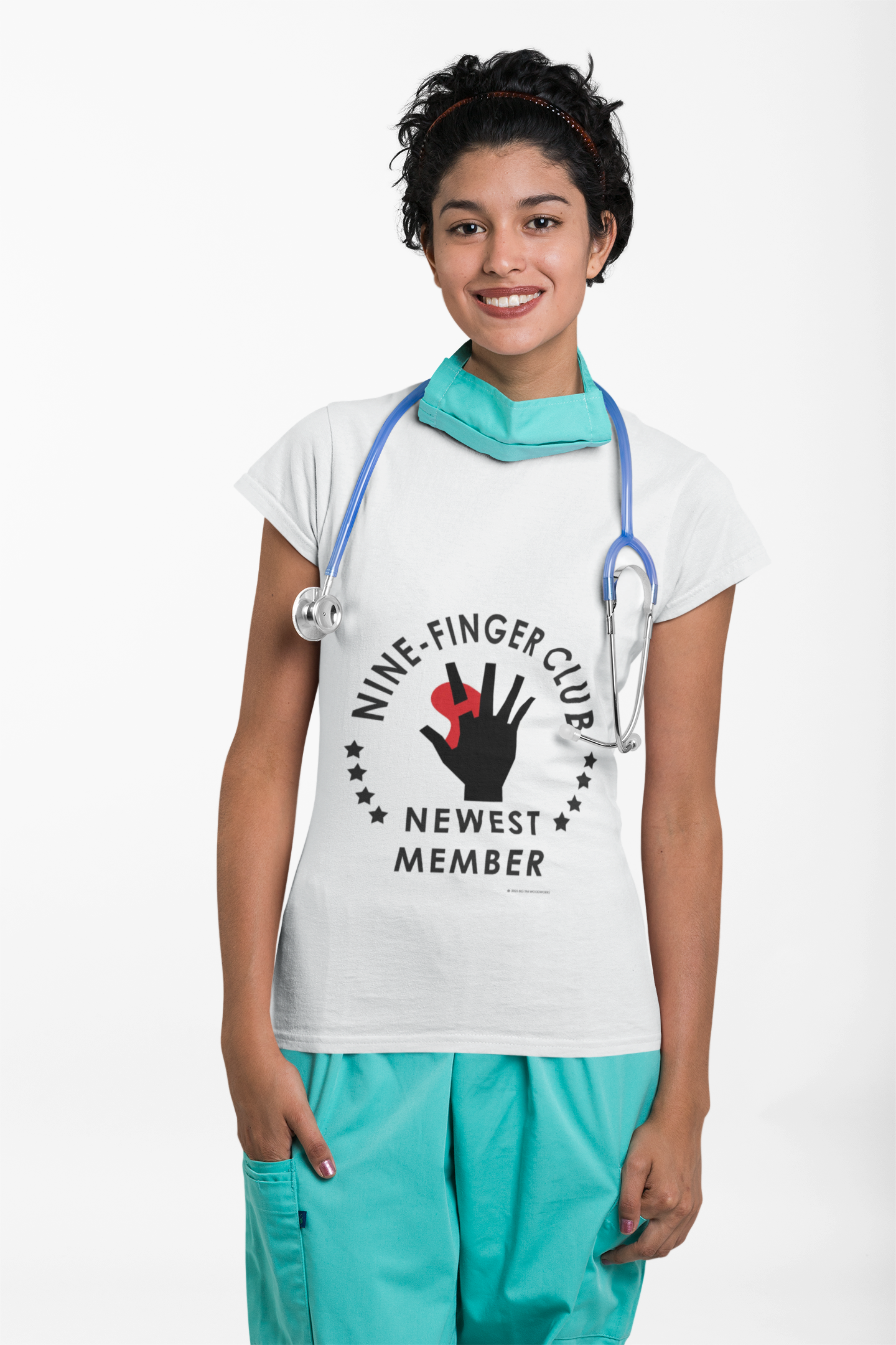Funny Woodworker Nine-Finger Club T-Shirt