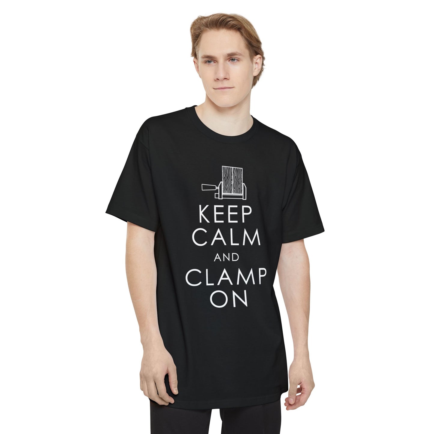 T-Shirt Funny Woodworkers Shirt - Keep Calm and Clamp On
